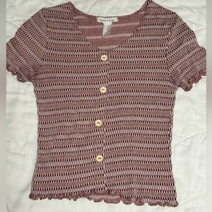Cute striped crop tee